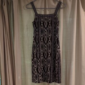 White House Black Market Geometric Midi Dress Sundress With Pockets